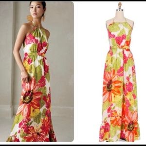 Anthropologie Manambe Floral Maxi Dress Size 2
